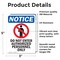 Signmission Do Not Enter Authorized Sign, Vinyl Decal, 3.5in W x 5in L, 2PK OS-2PACK-NS-D-35-V-11167 - alternate 2